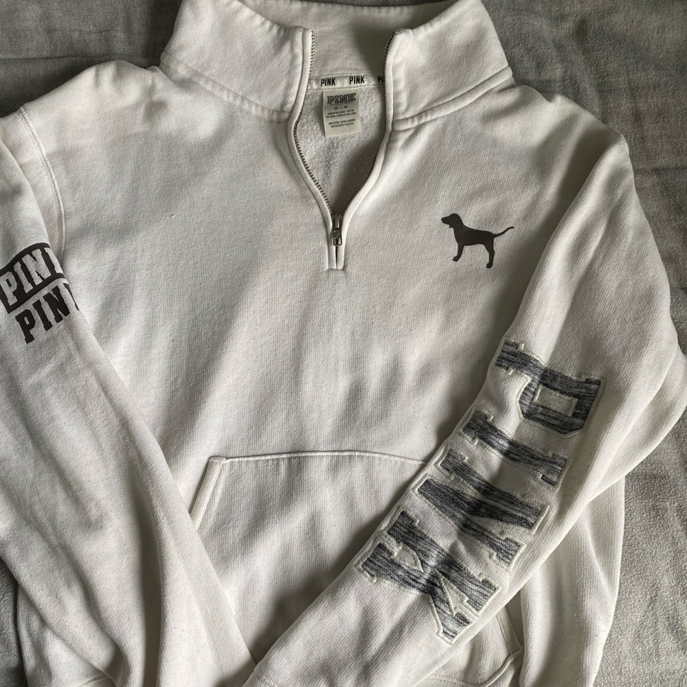 PINK quarter zip crew